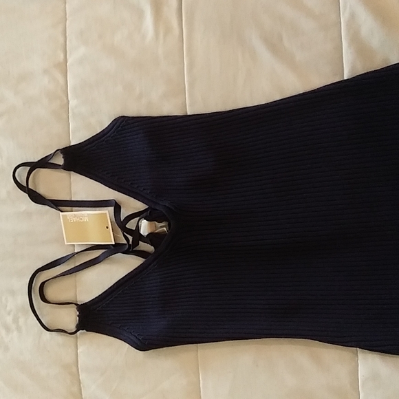 NWT Michael Kors Knit Dress Blue Extra Small - Picture 7 of 12